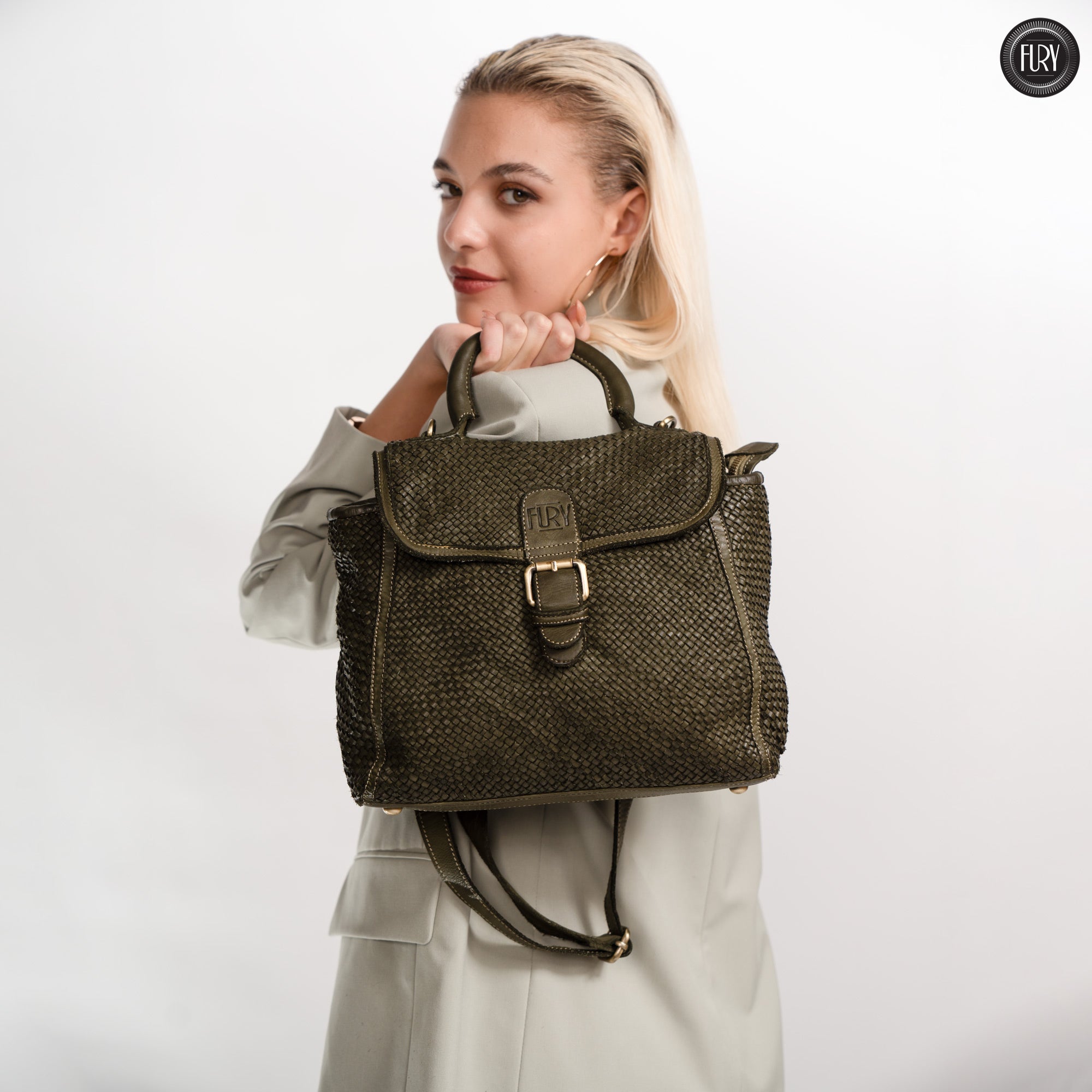 Borsa Camilla aus geflochtenem Leder