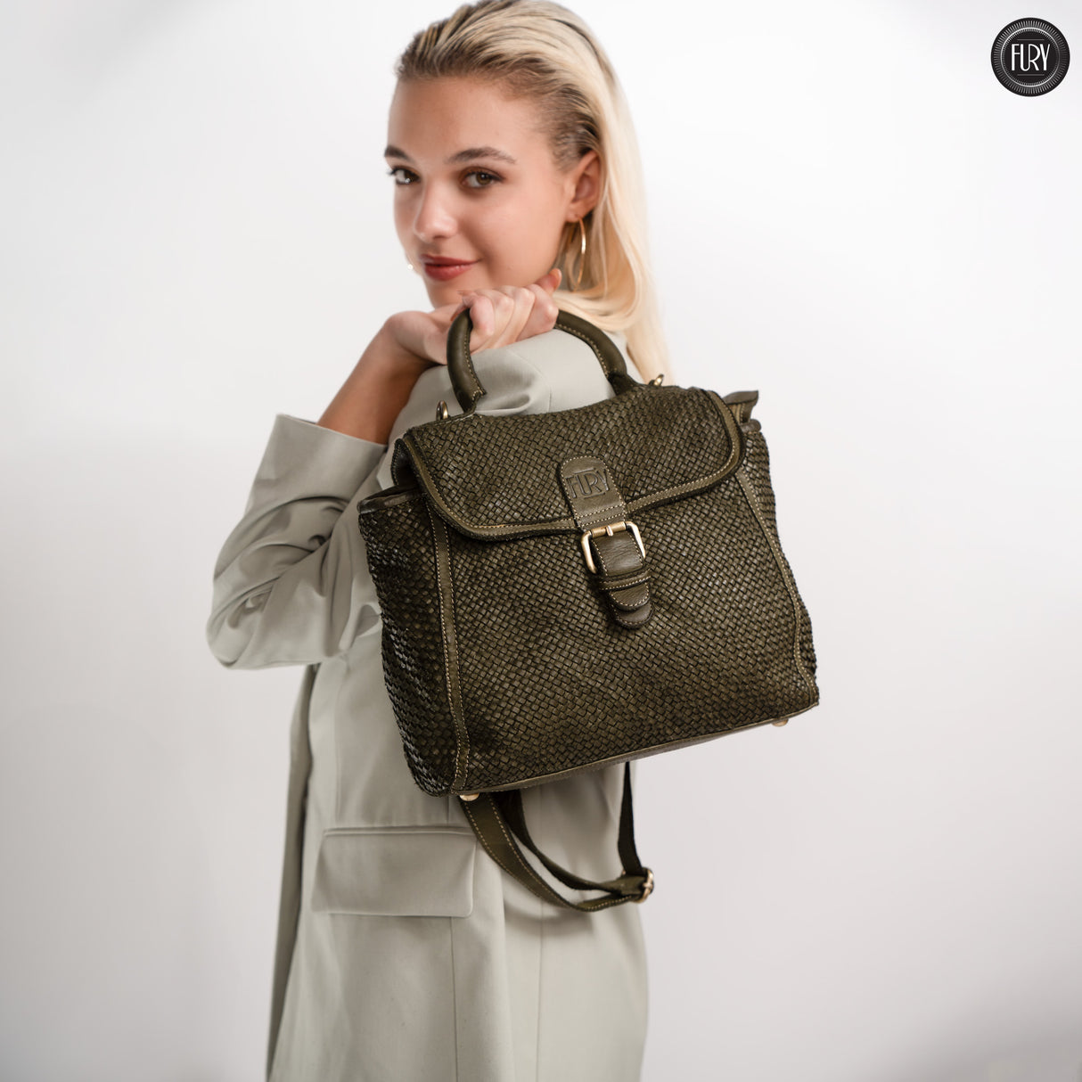 Borsa Camilla aus geflochtenem Leder
