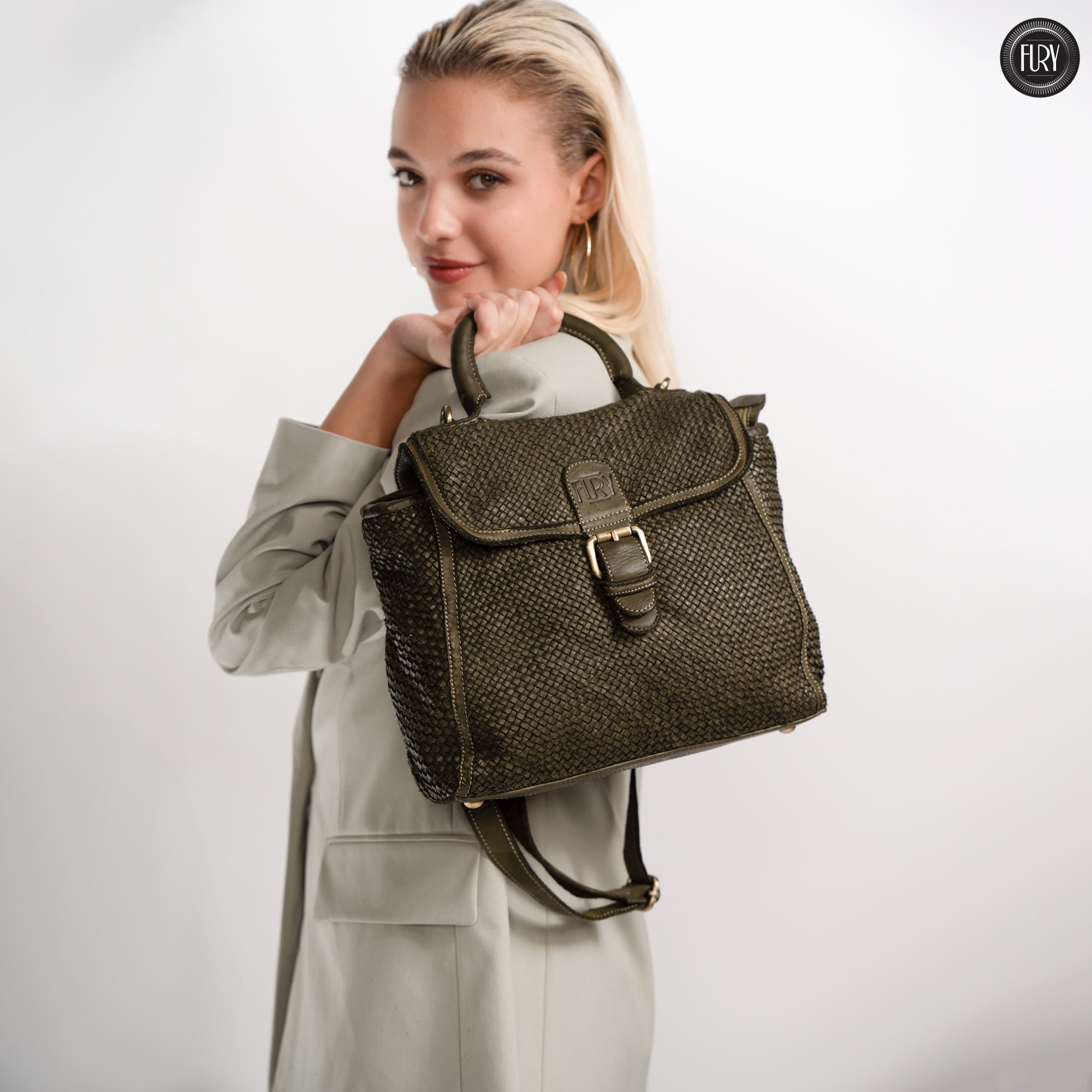 Borsa Camilla aus geflochtenem Leder