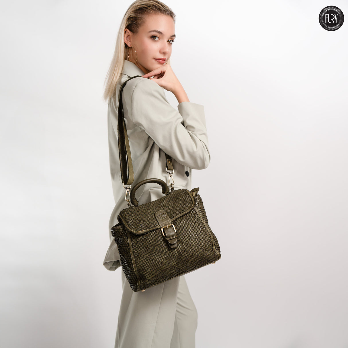 Borsa Camilla aus geflochtenem Leder