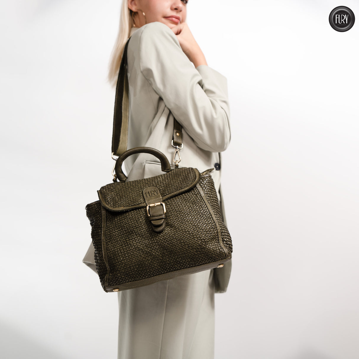 Borsa Camilla aus geflochtenem Leder
