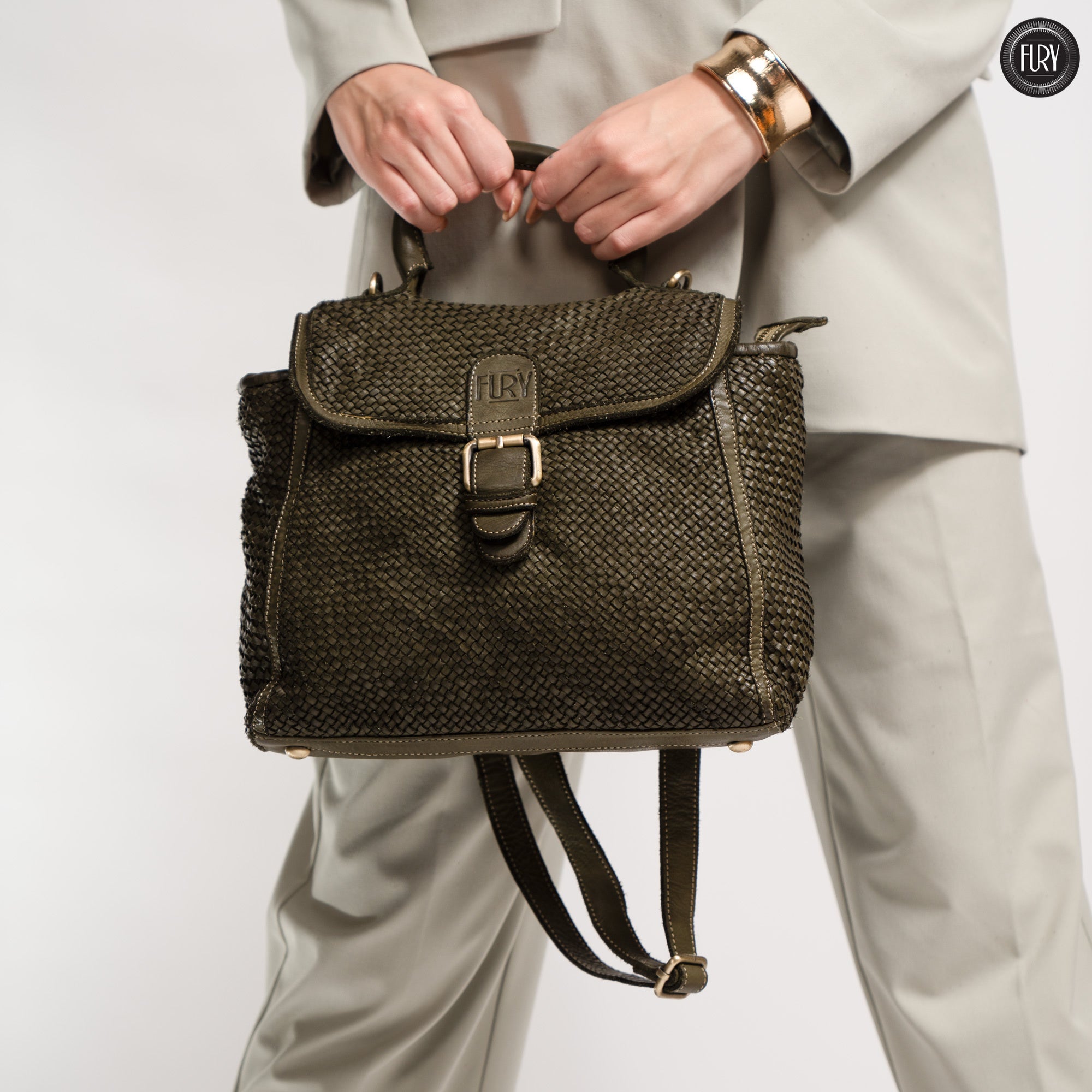 Borsa Camilla aus geflochtenem Leder