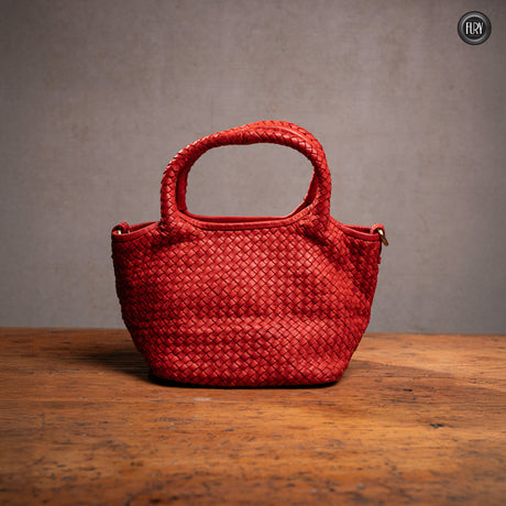 Alba gewebte Lederhandtasche