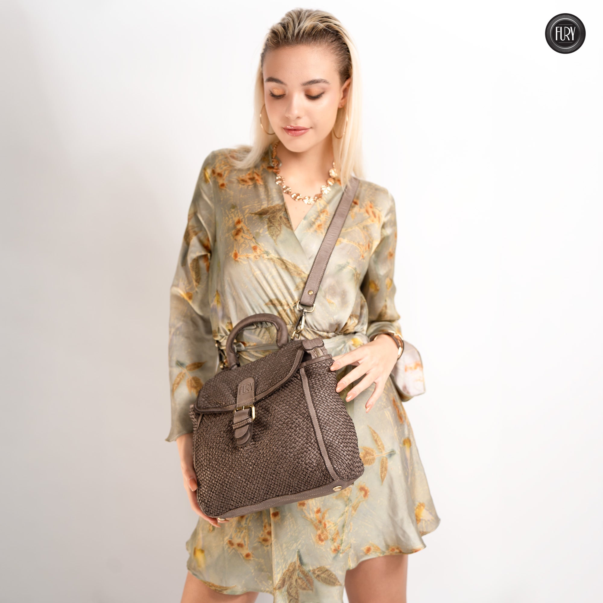 Borsa Camilla aus geflochtenem Leder
