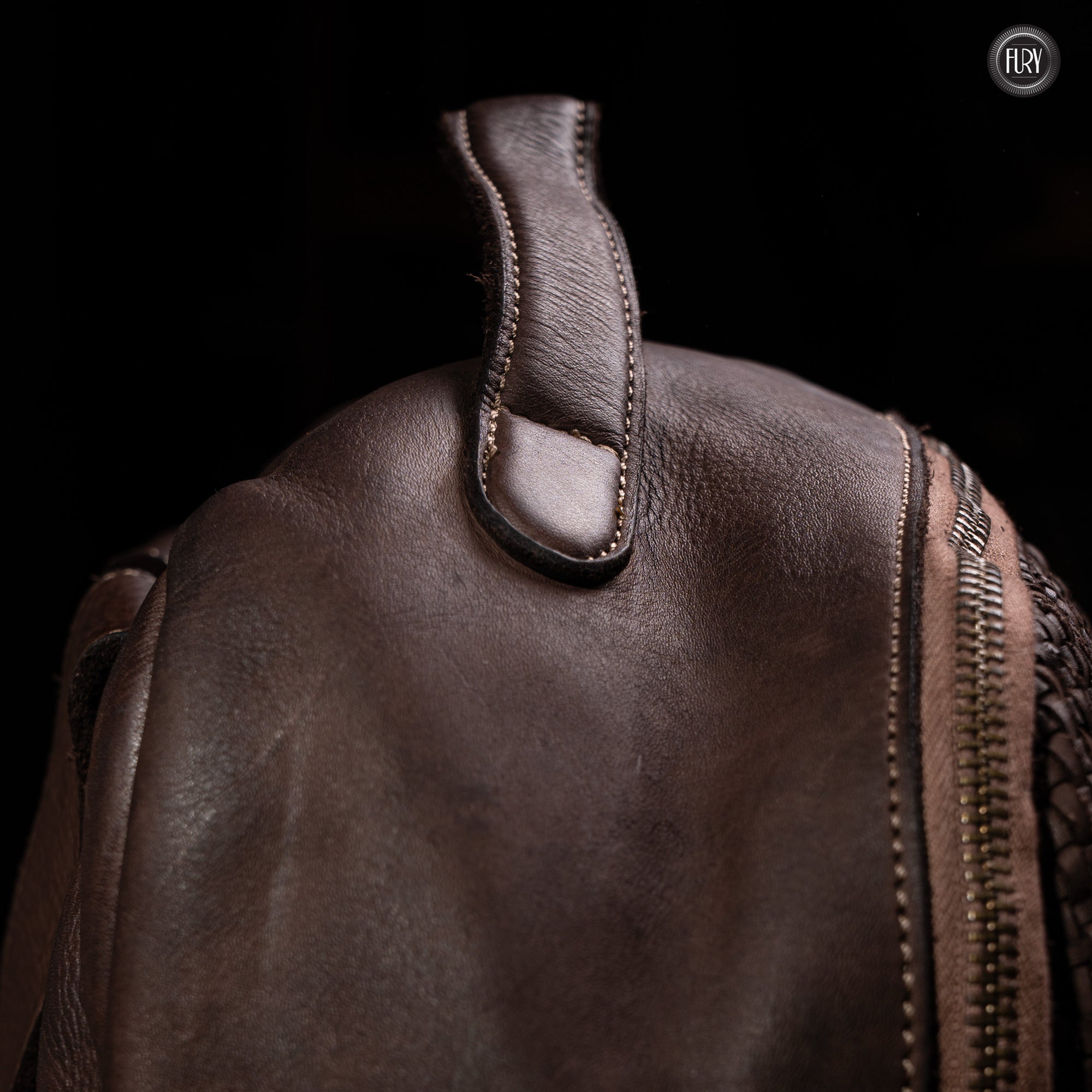David Rucksack in gewebter Leder