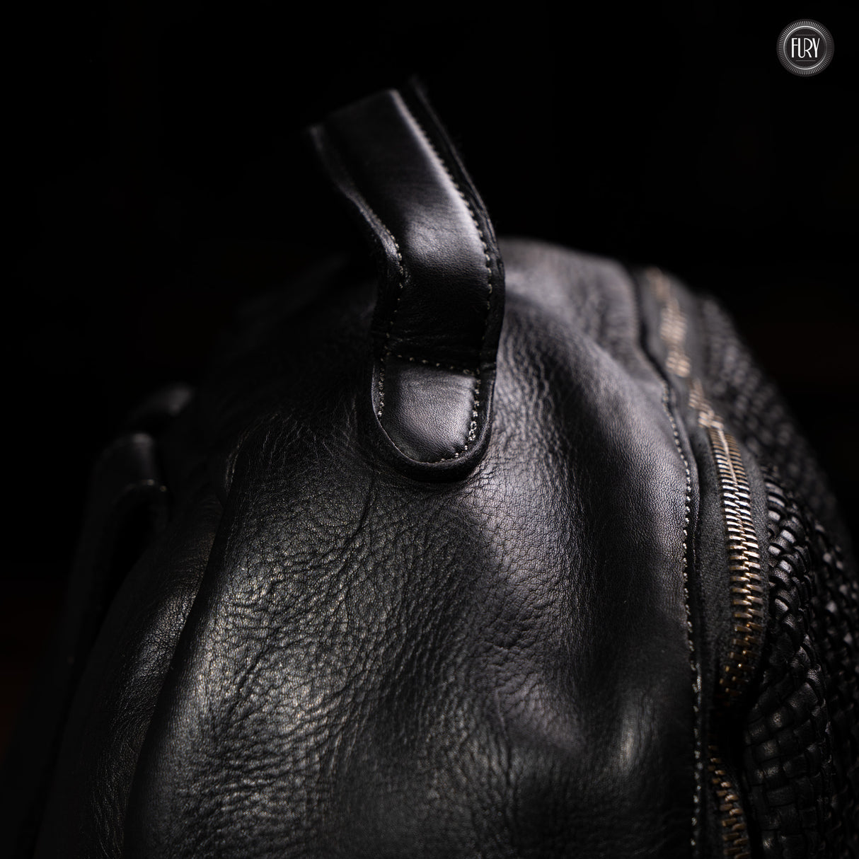 David Rucksack in gewebter Leder