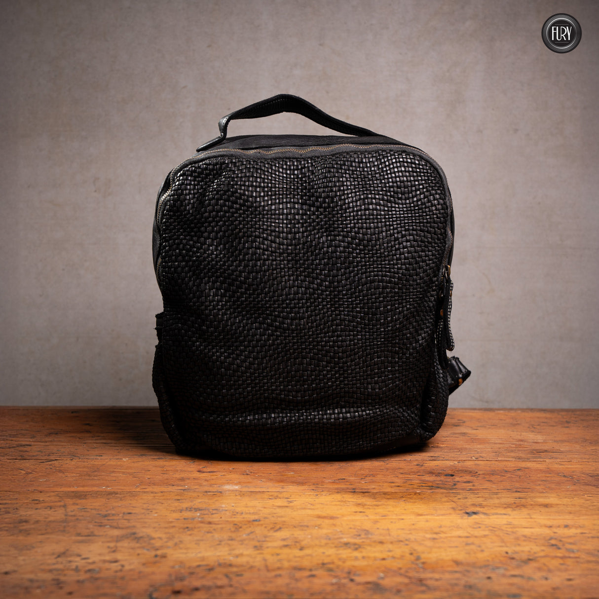 David Rucksack in gewebter Leder