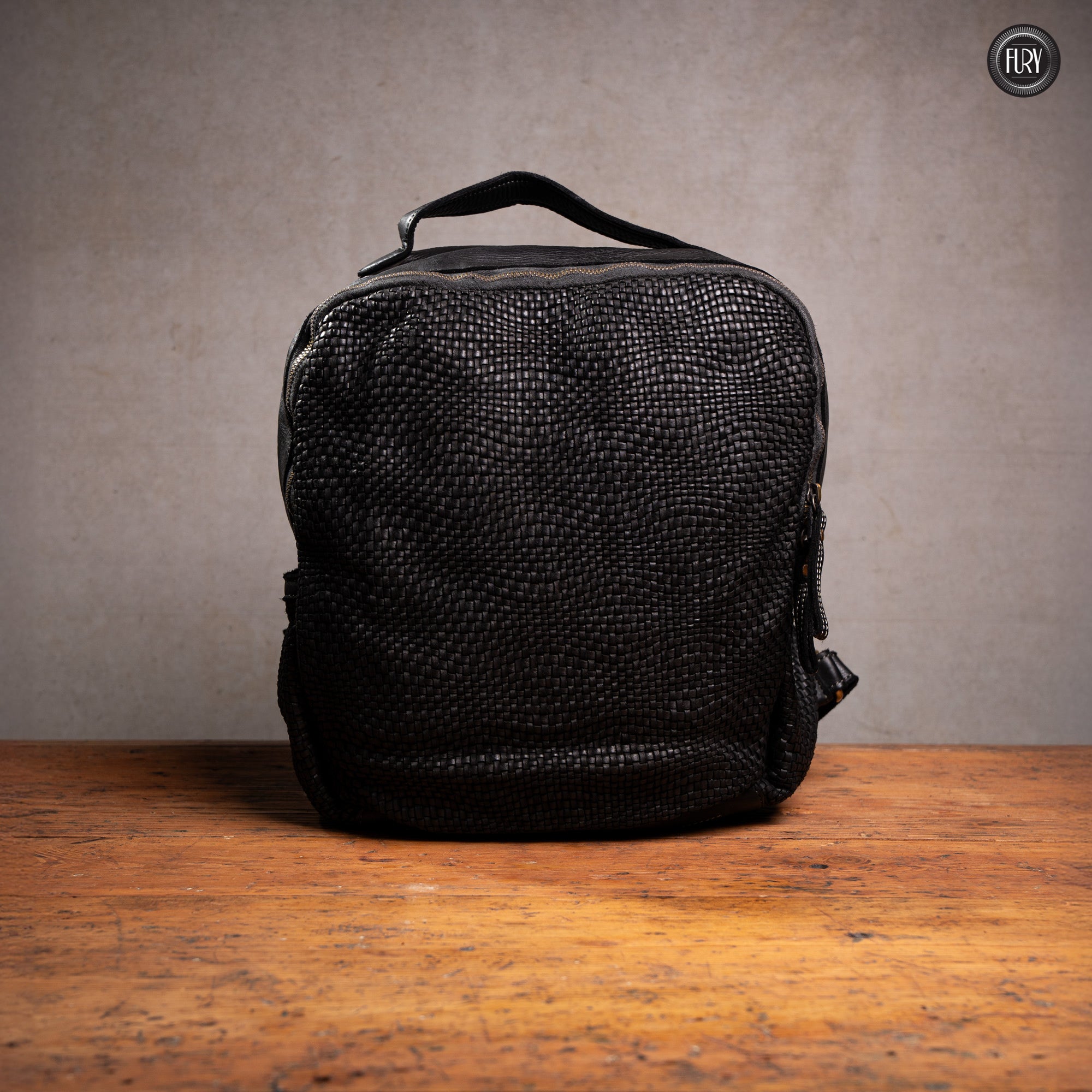 David Rucksack in gewebter Leder