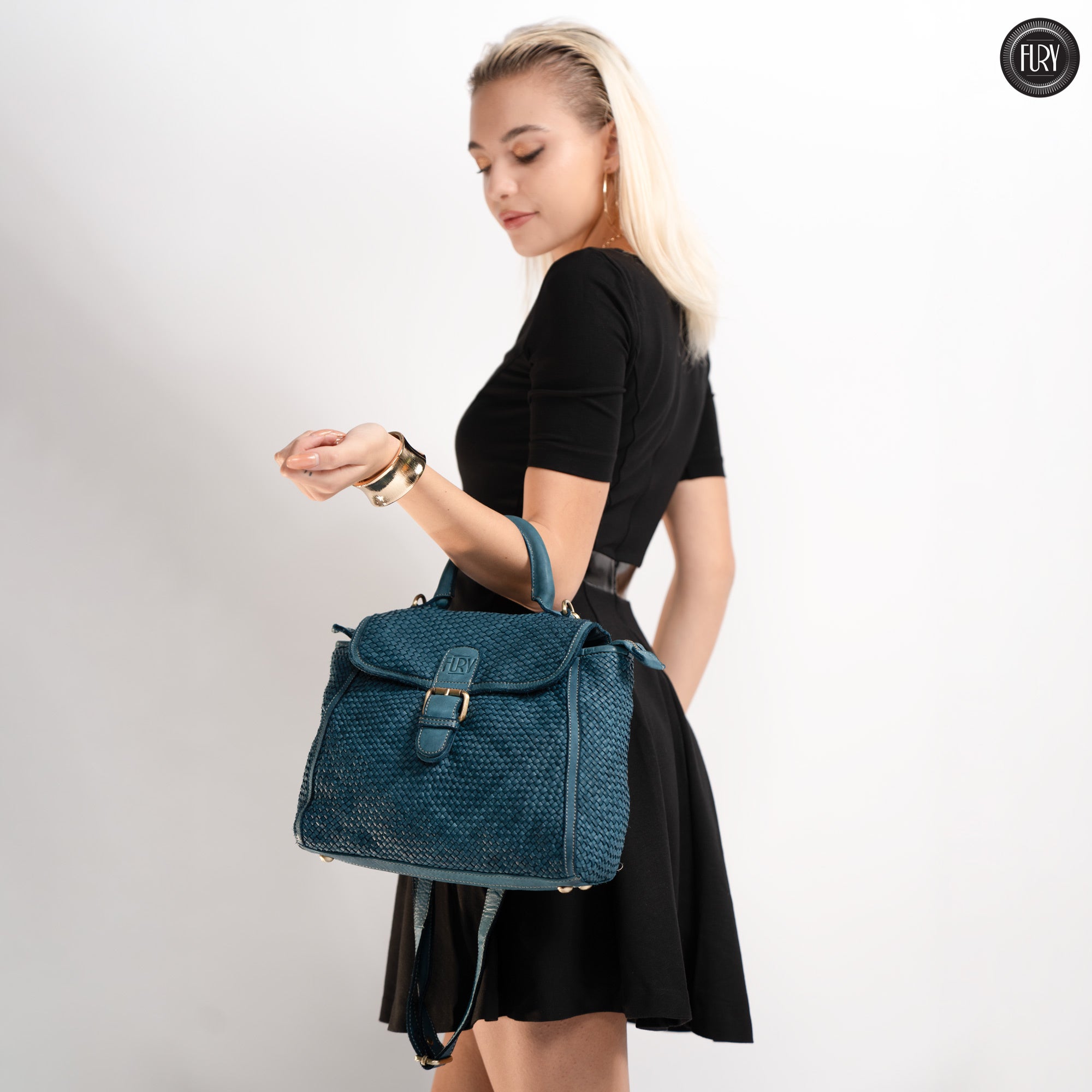 Borsa Camilla aus geflochtenem Leder