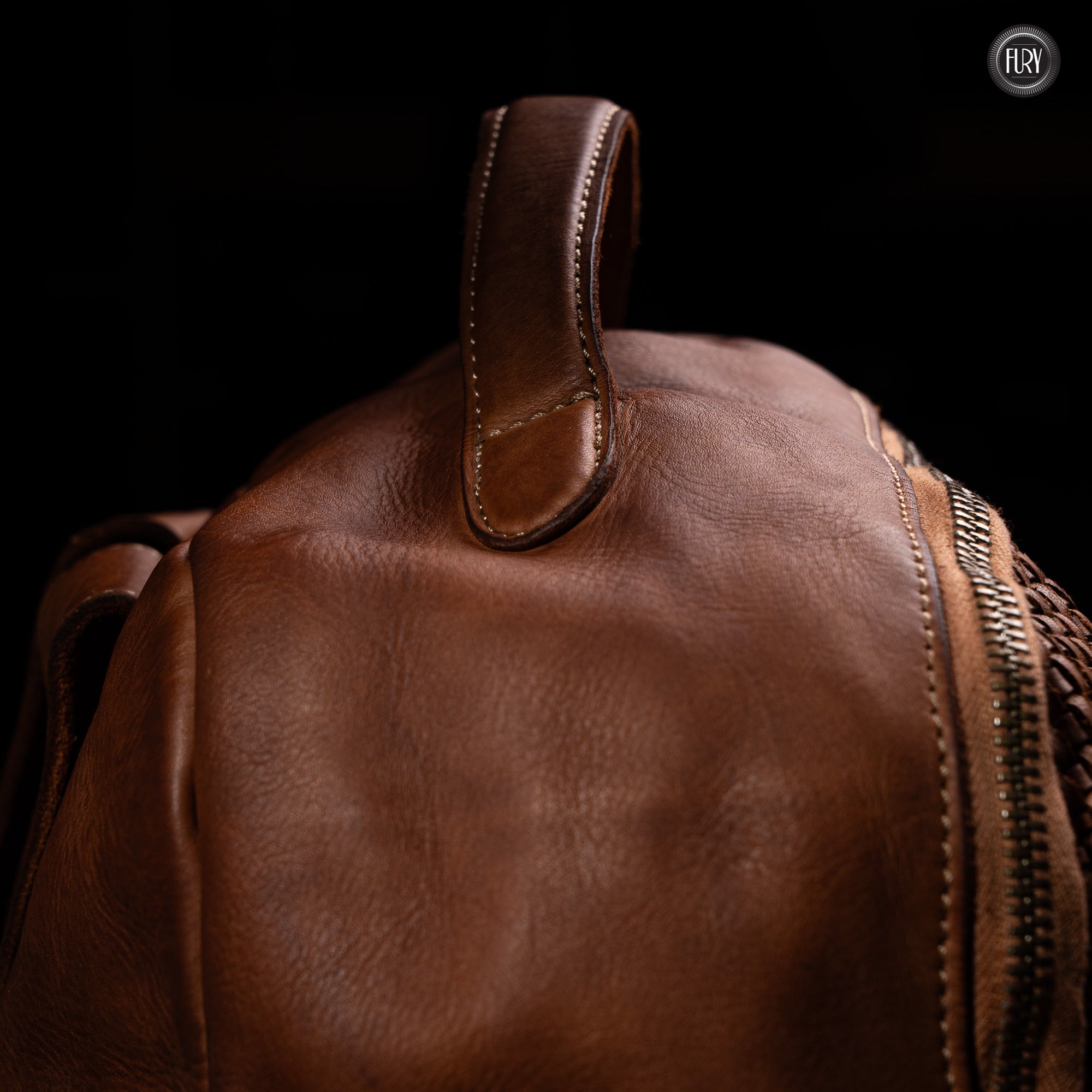 David Rucksack in gewebter Leder