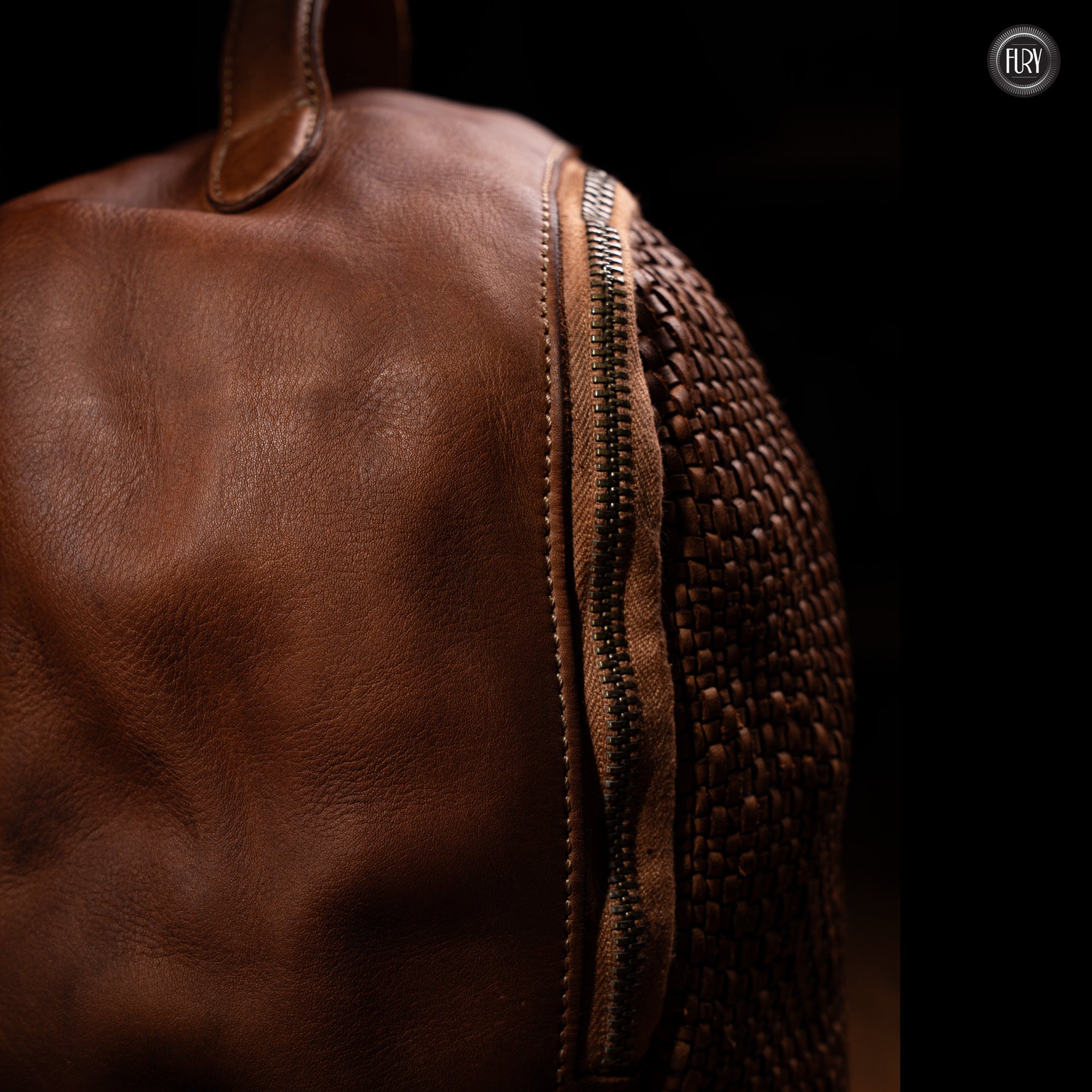 David Rucksack in gewebter Leder