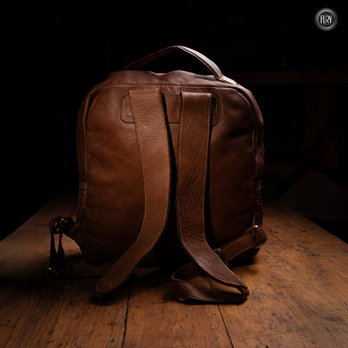 David Rucksack in gewebter Leder