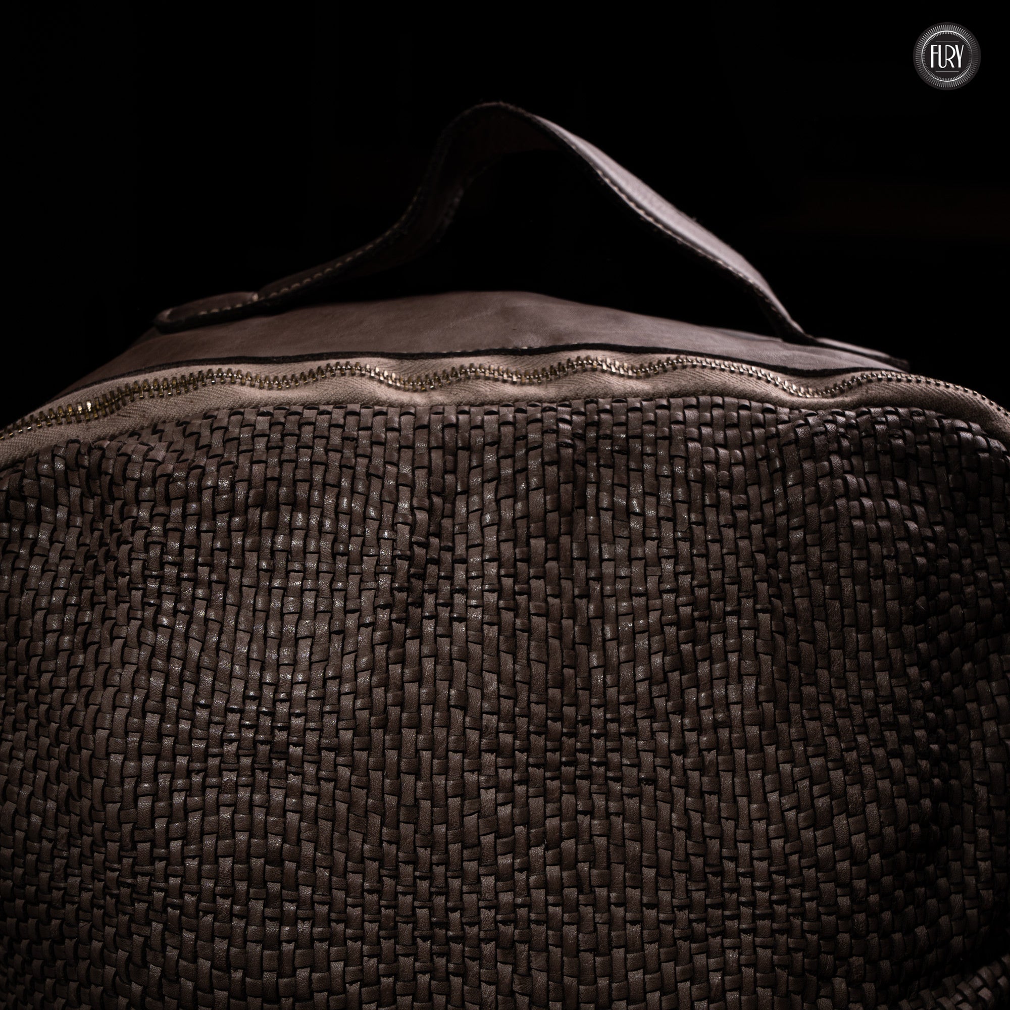 David Rucksack in gewebter Leder