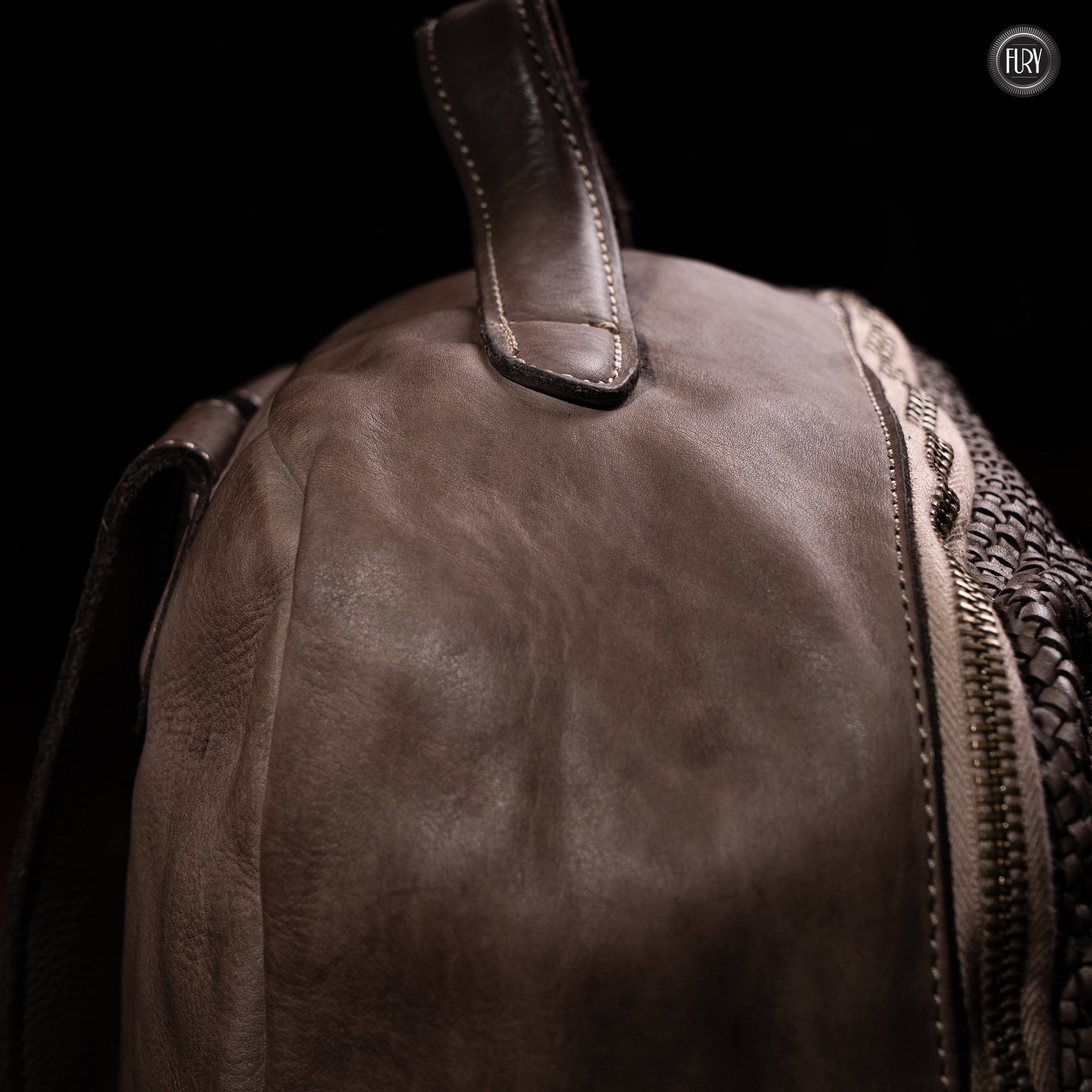 David Rucksack in gewebter Leder