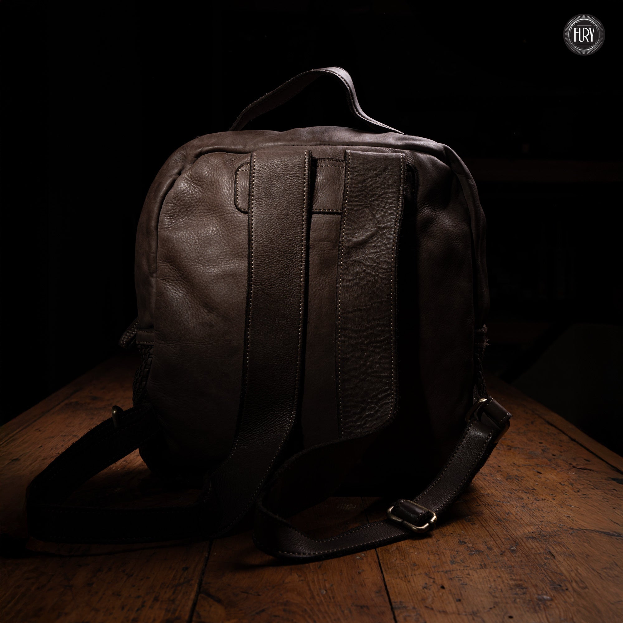 David Rucksack in gewebter Leder
