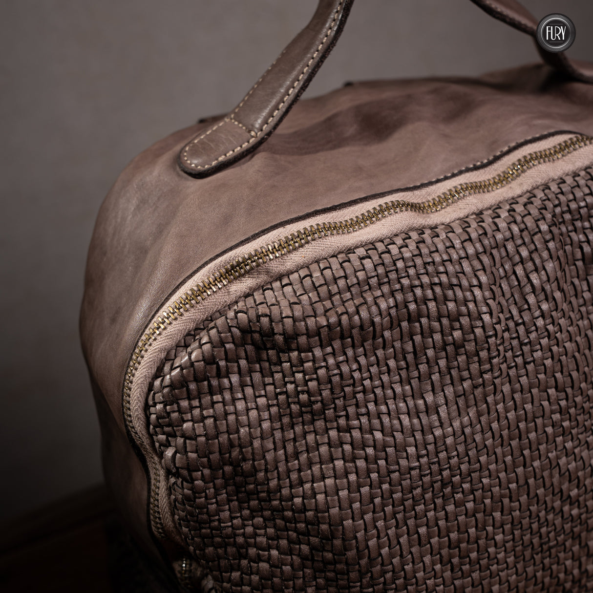 David Rucksack in gewebter Leder