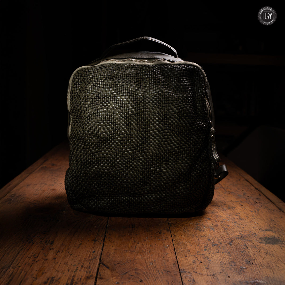 David Rucksack in gewebter Leder