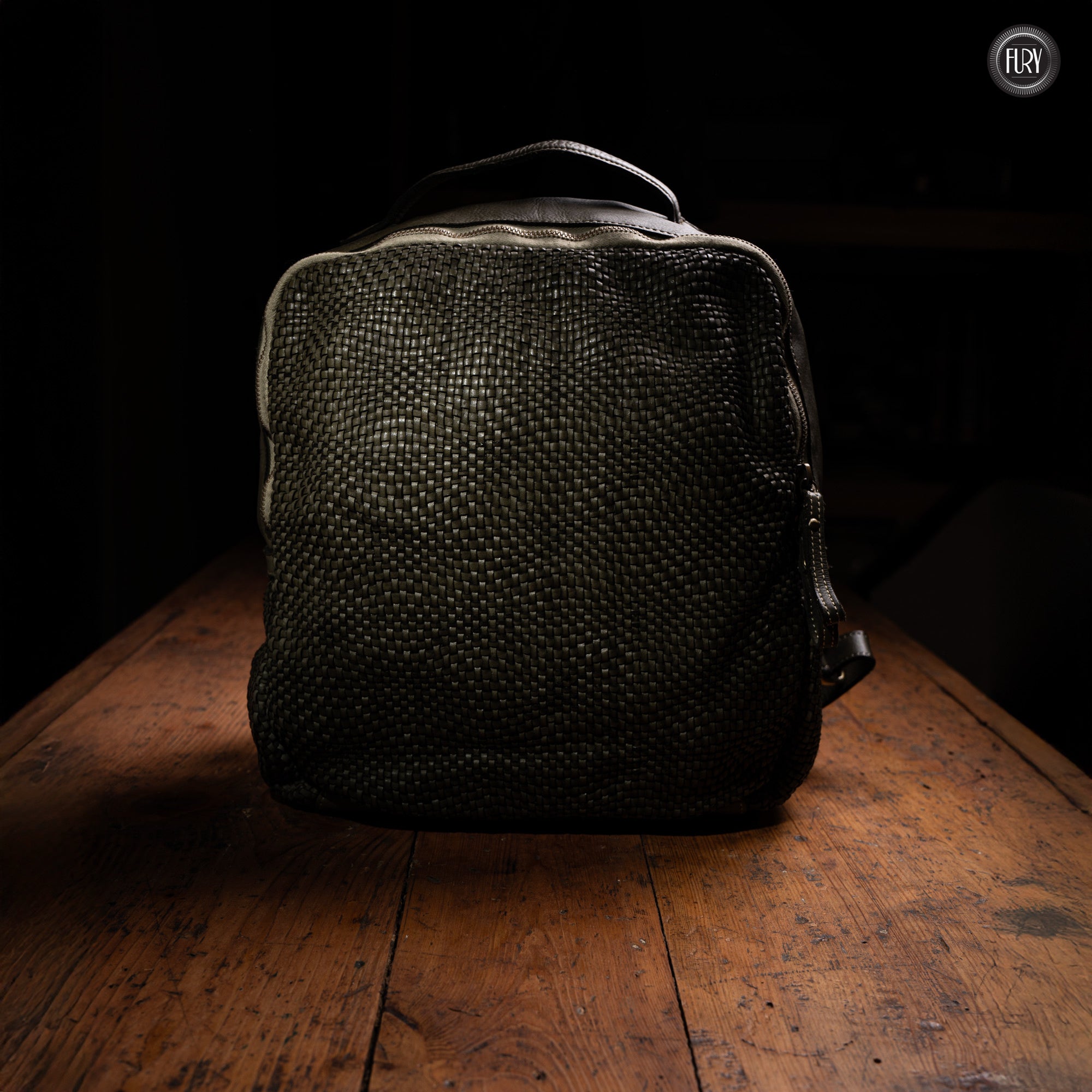 David Rucksack in gewebter Leder
