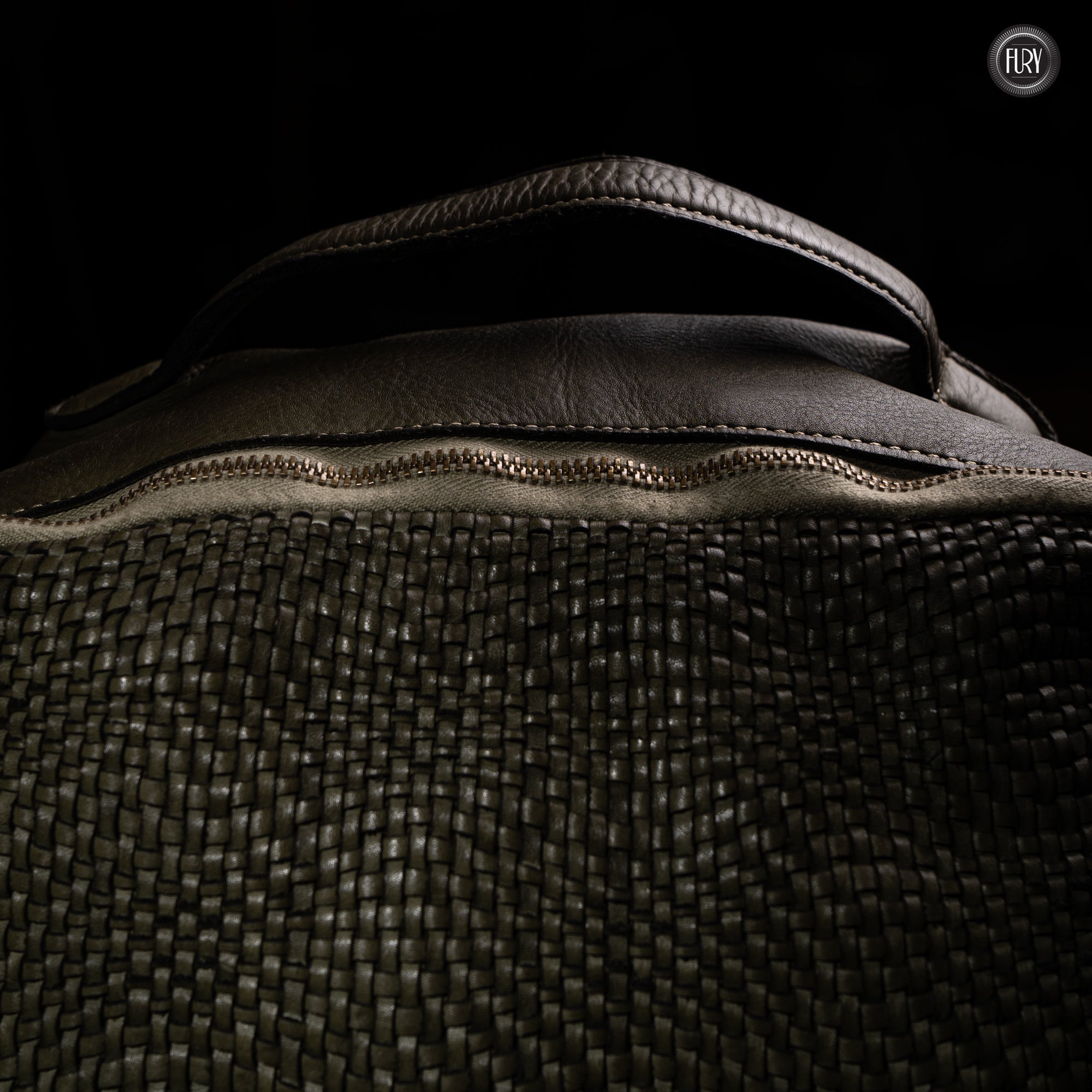 David Rucksack in gewebter Leder