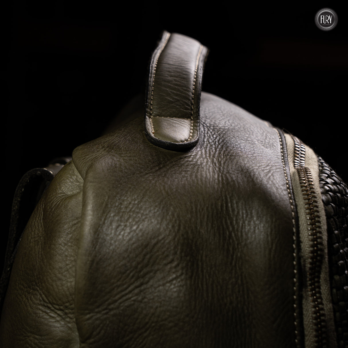 David Rucksack in gewebter Leder