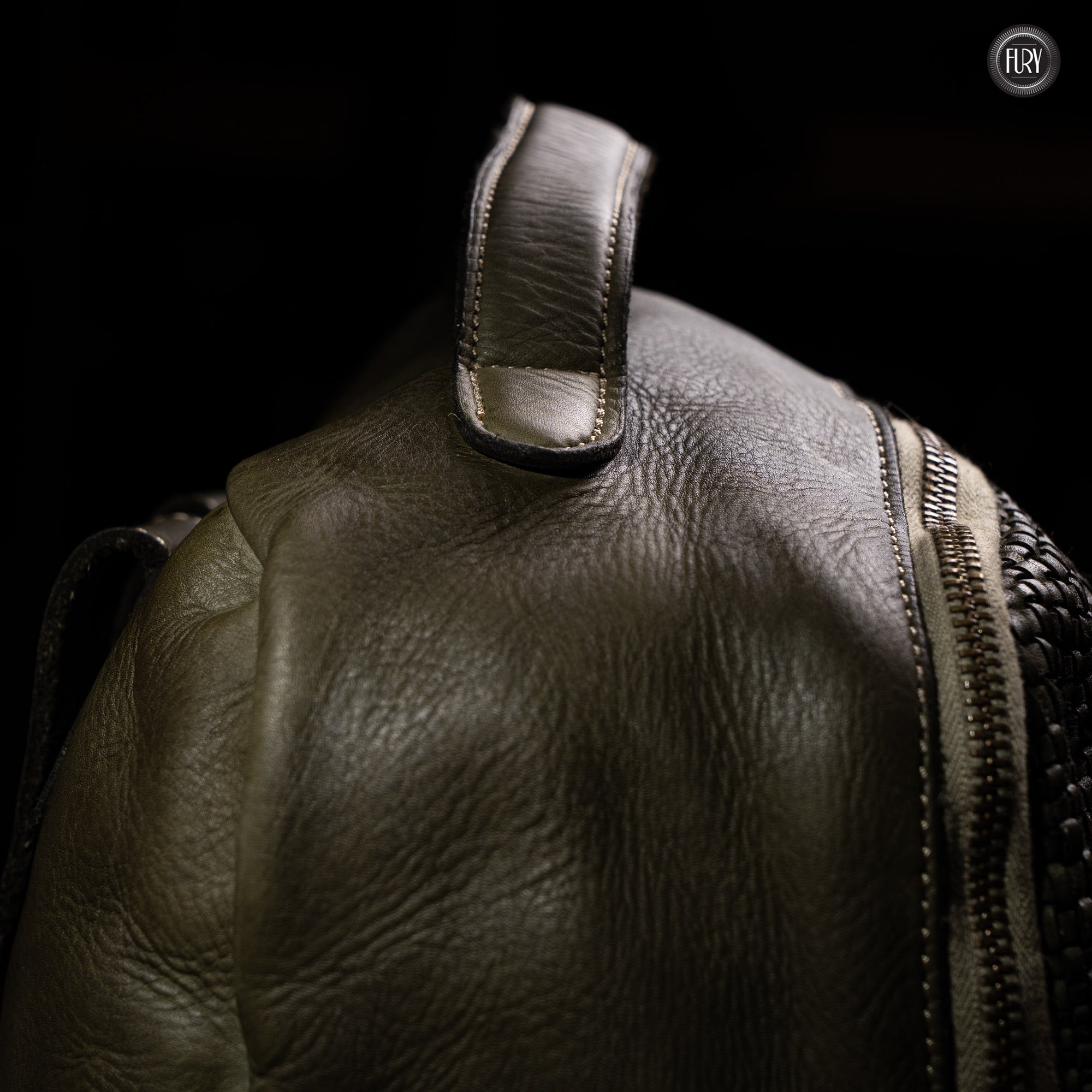 David Rucksack in gewebter Leder