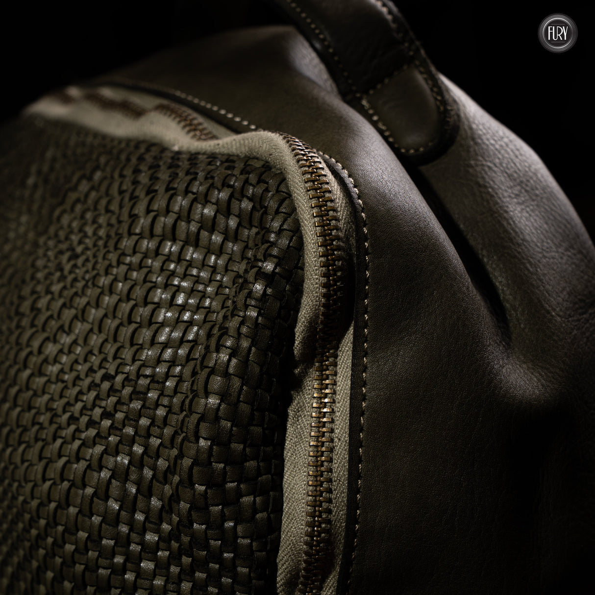 David Rucksack in gewebter Leder