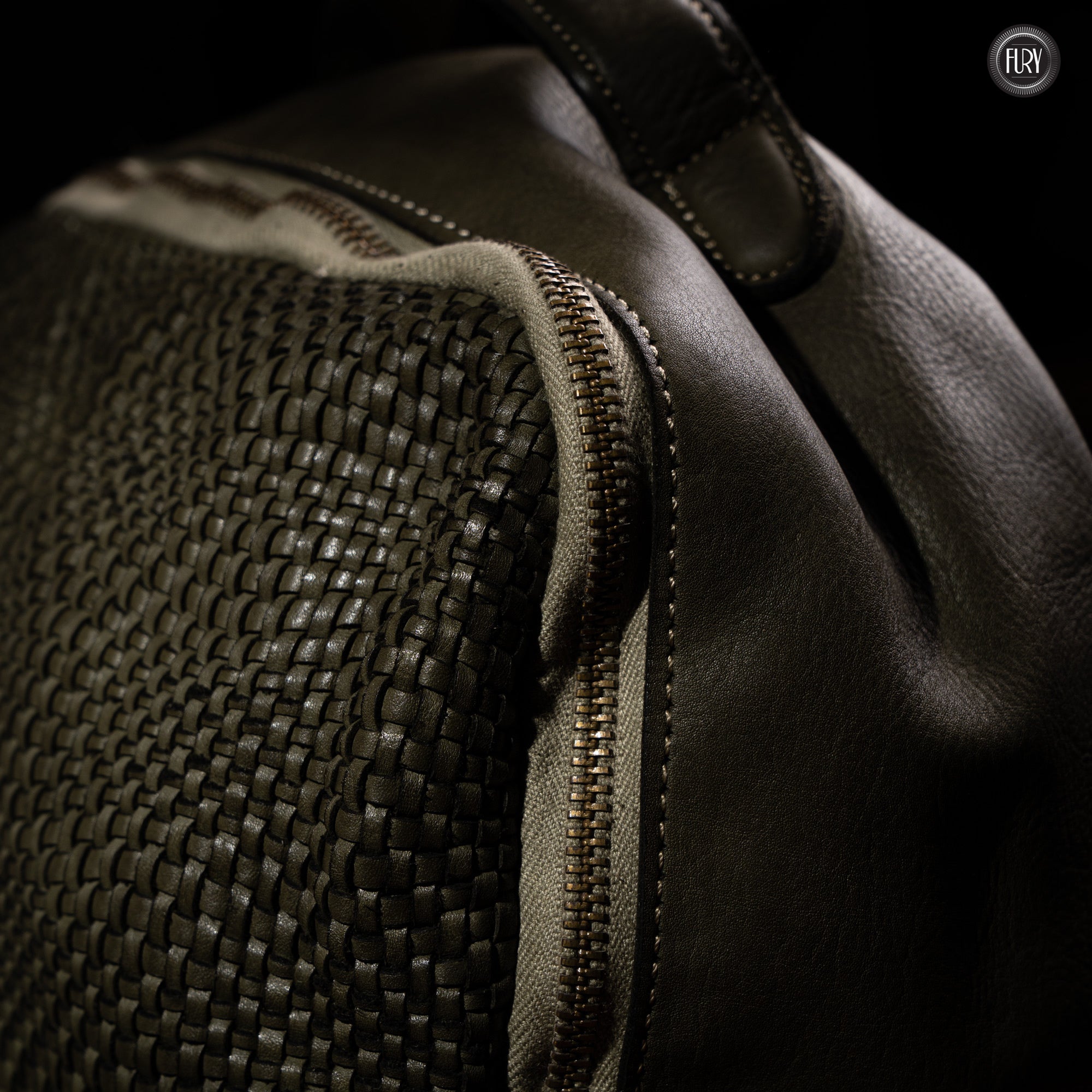 David Rucksack in gewebter Leder