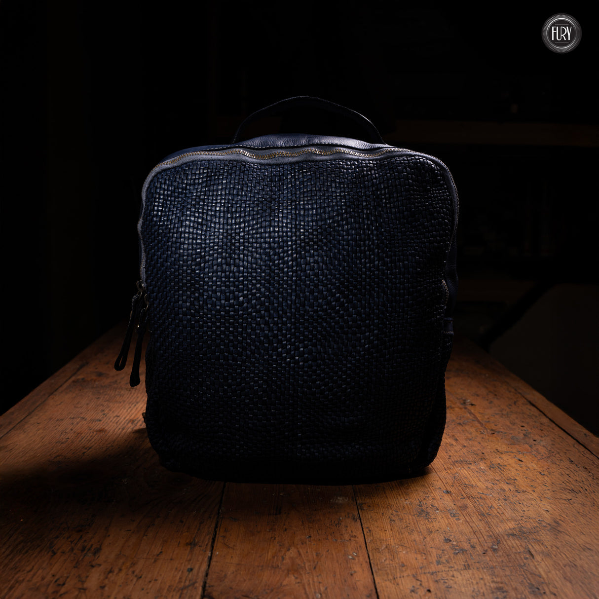 David Rucksack in gewebter Leder