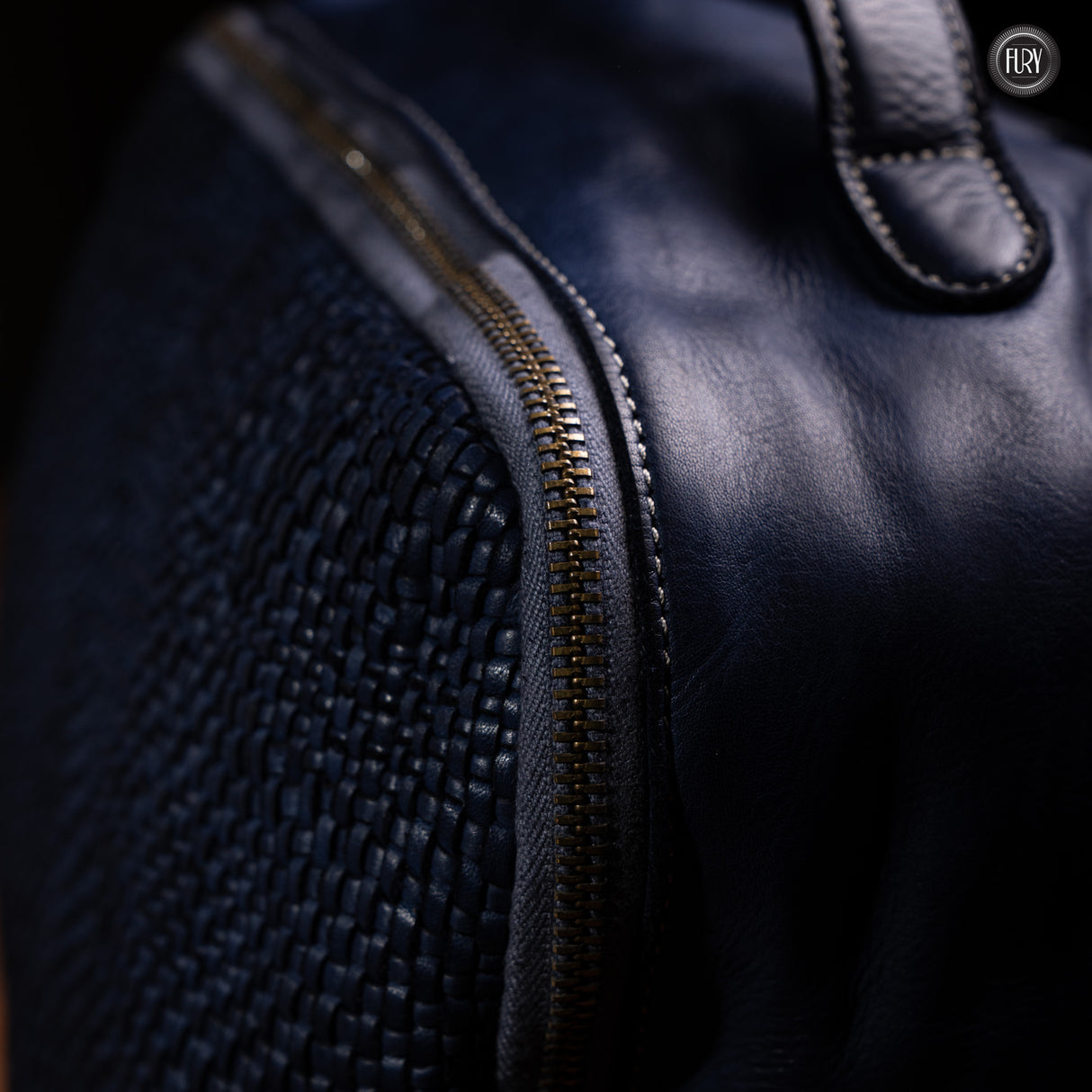David Rucksack in gewebter Leder