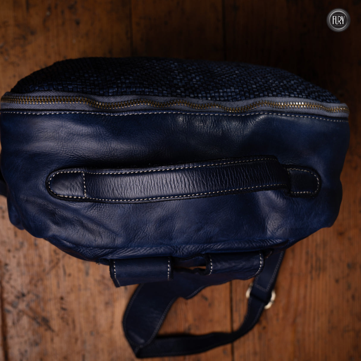 David Rucksack in gewebter Leder