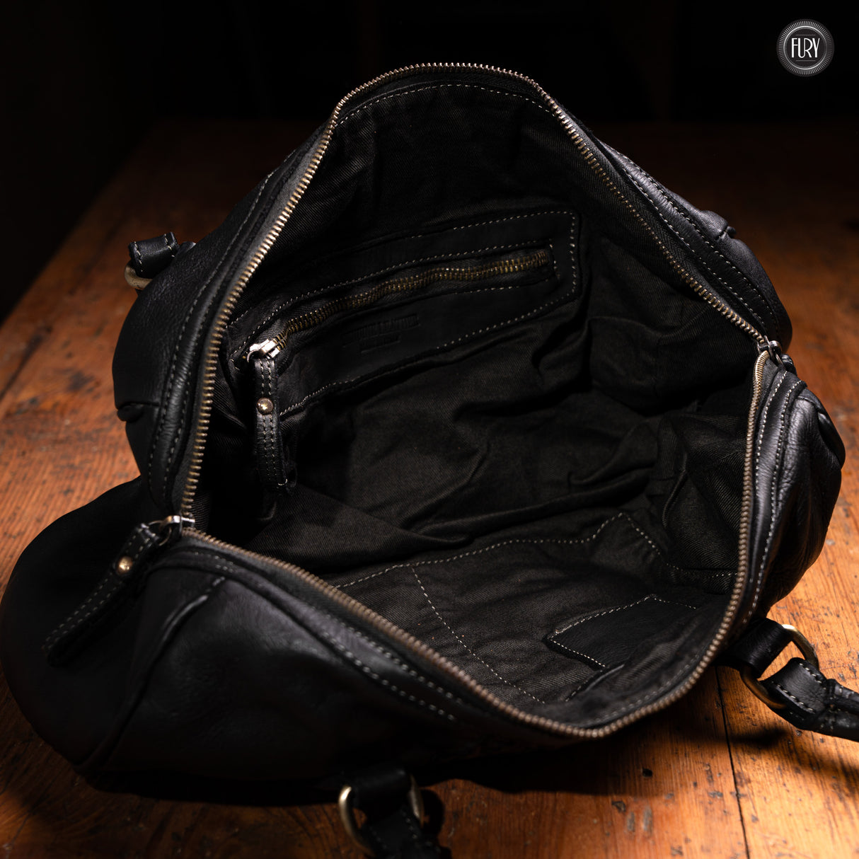 David Rucksack in gewebter Leder