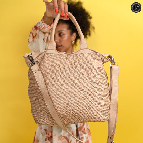 Tullia-Tasche aus gewebtem Leder
