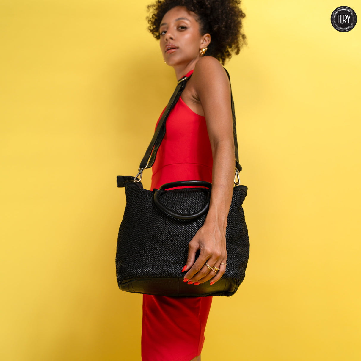 Borsa Tullia in pelle intrecciata