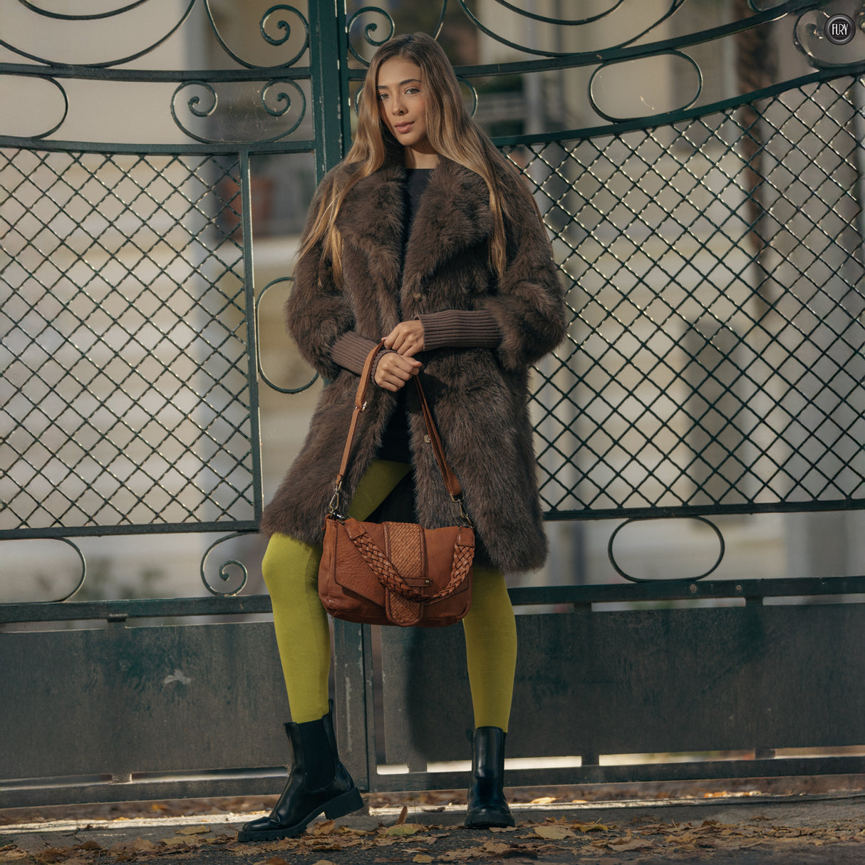 Antea gewebte Lederhandtasche