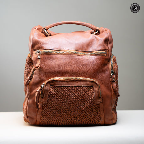 Volterra Rucksack aus gewebtem Leder