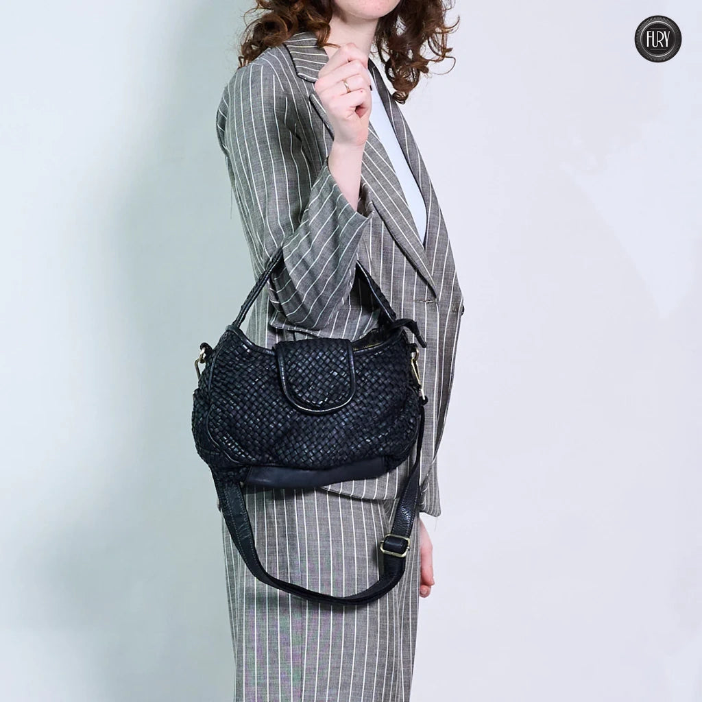 Clarissa Tasche aus gewebtem Leder