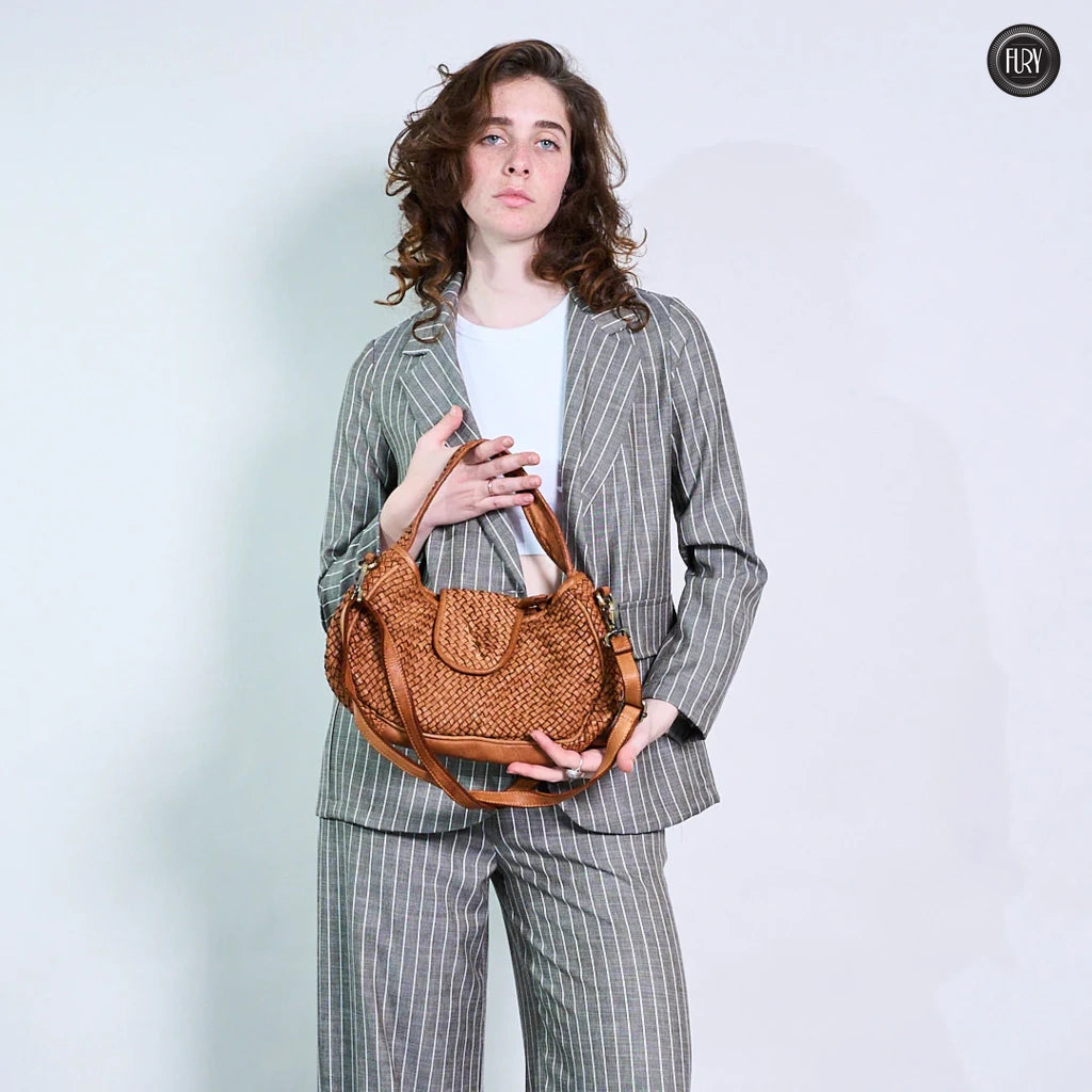 Clarissa Tasche aus gewebtem Leder