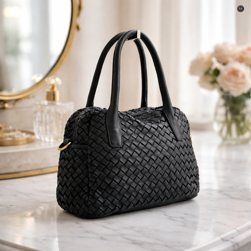 Lea-Tasche aus gewebtem Leder