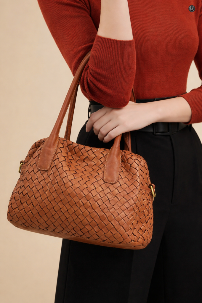 Lea-Tasche aus gewebtem Leder