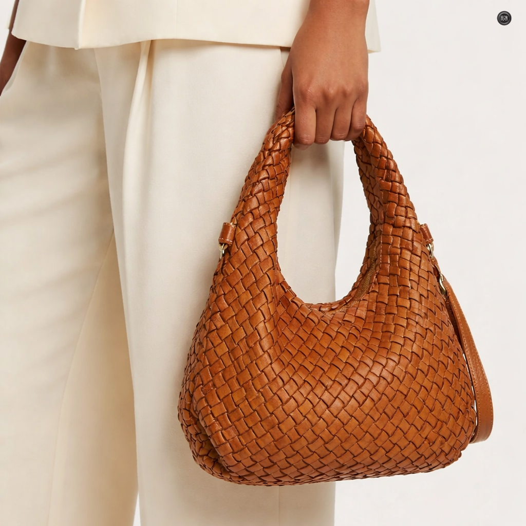 Livia Tasche aus gewebtem Leder