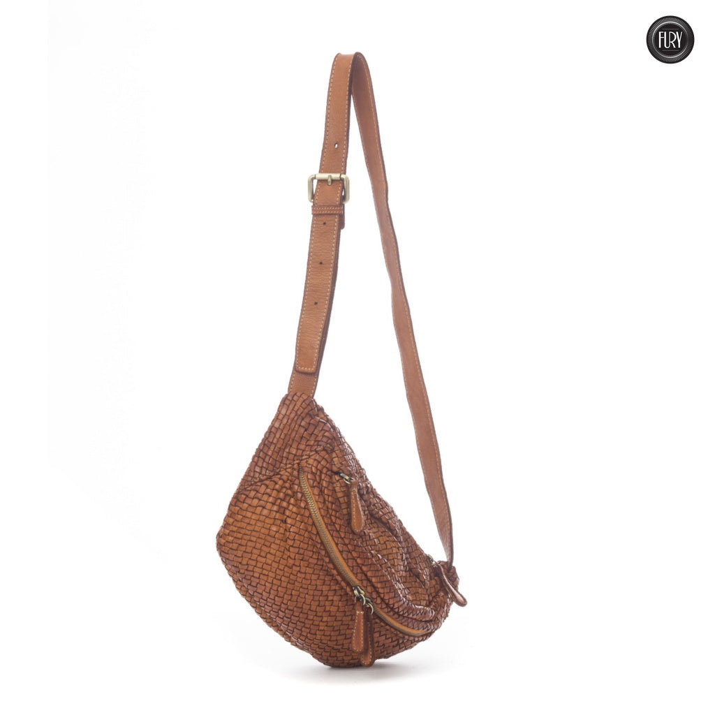 Vana Gürteltasche aus gewebtem Leder