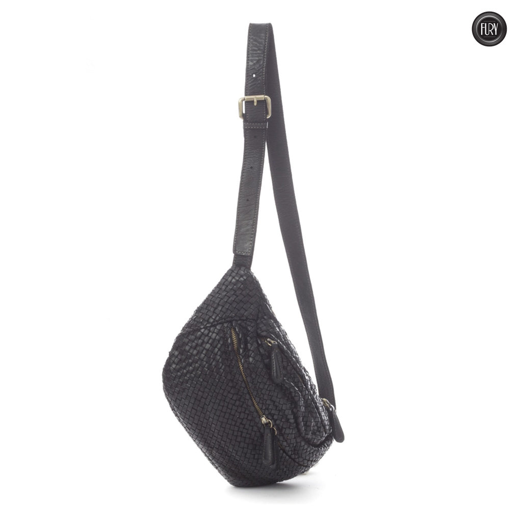 Vana Gürteltasche aus gewebtem Leder