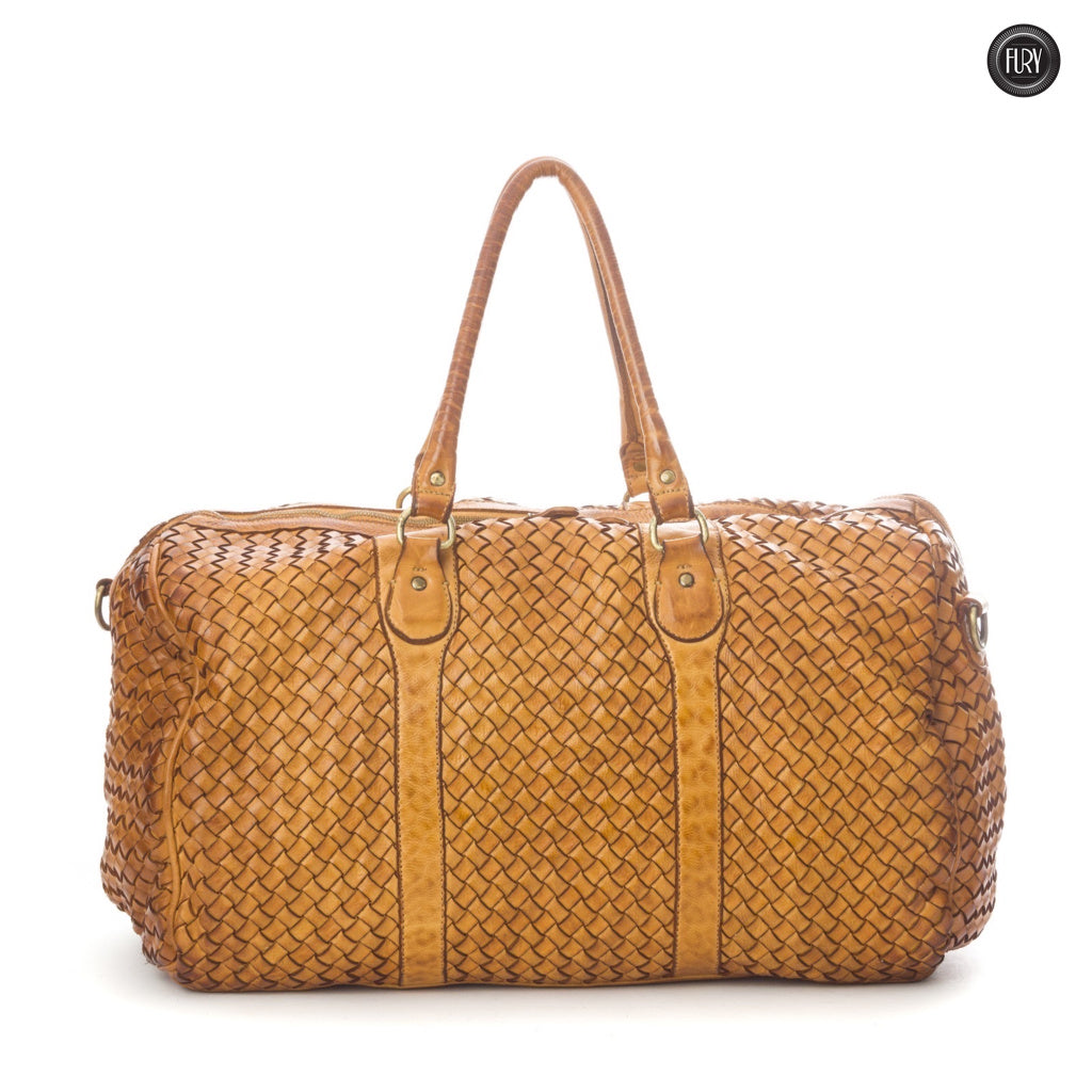 Orfeo Reisetasche aus gewebtem Leder
