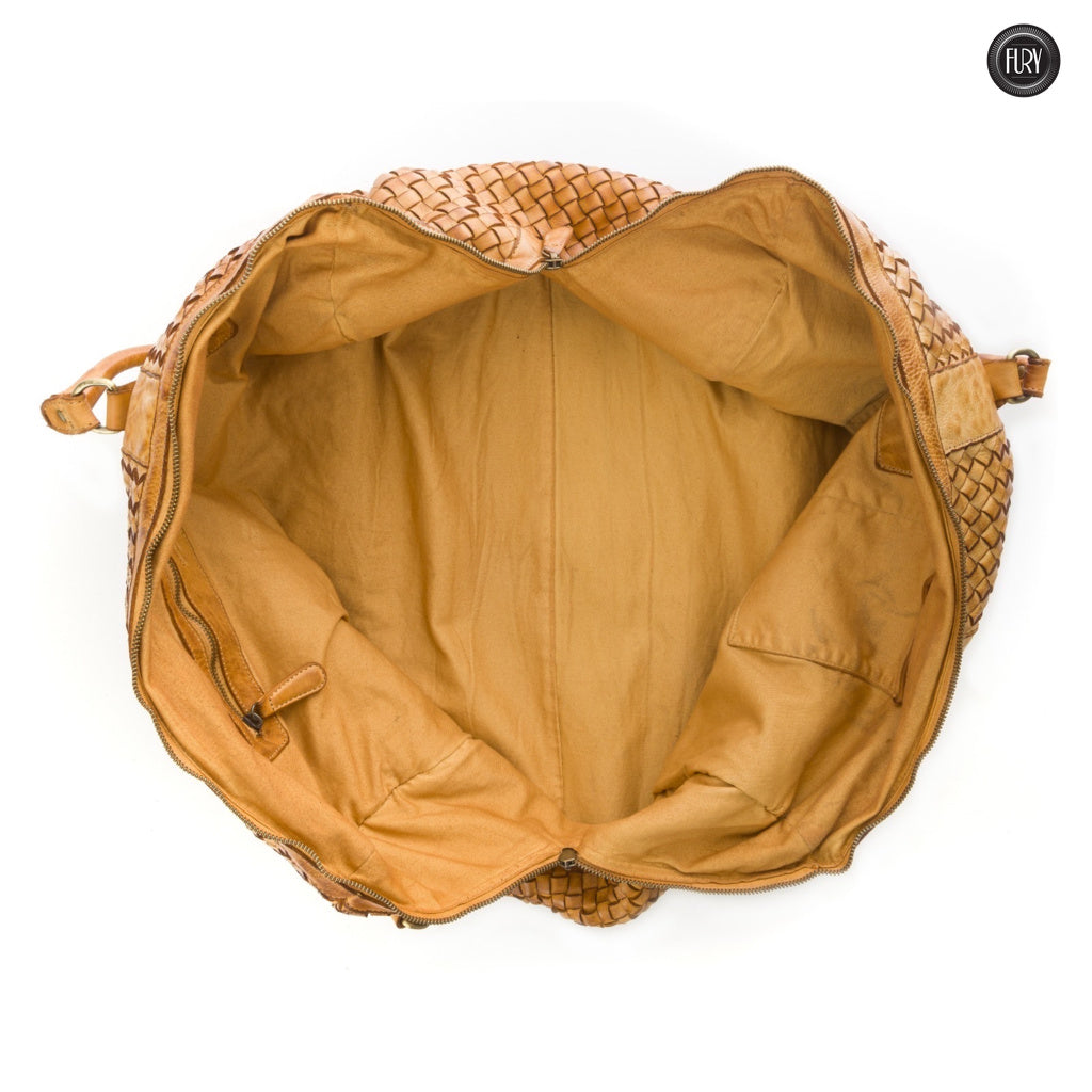 Orfeo Reisetasche aus gewebtem Leder