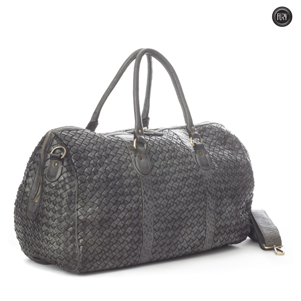 Orfeo Reisetasche aus gewebtem Leder
