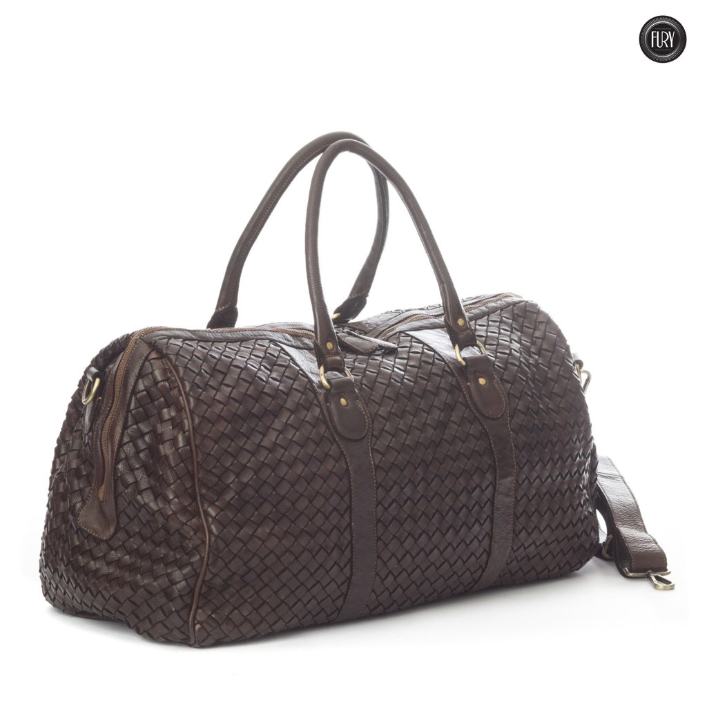 Orfeo Reisetasche aus gewebtem Leder