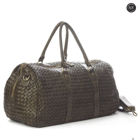 Orfeo Reisetasche aus gewebtem Leder