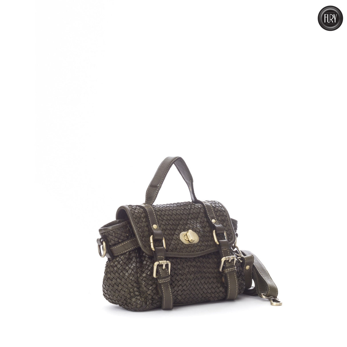 Celia gewebte Lederhandtasche