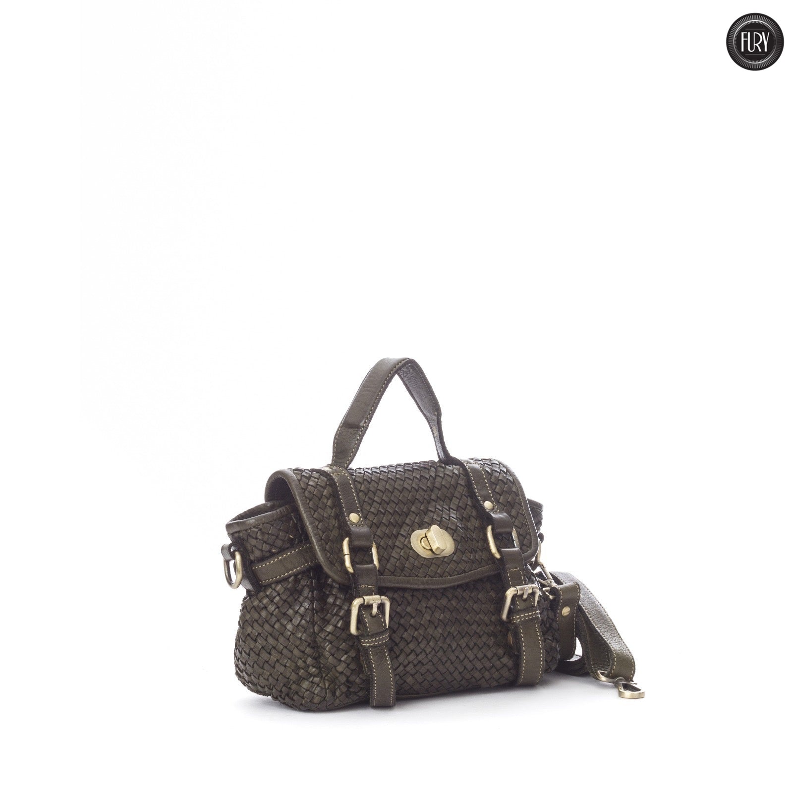 Celia gewebte Lederhandtasche