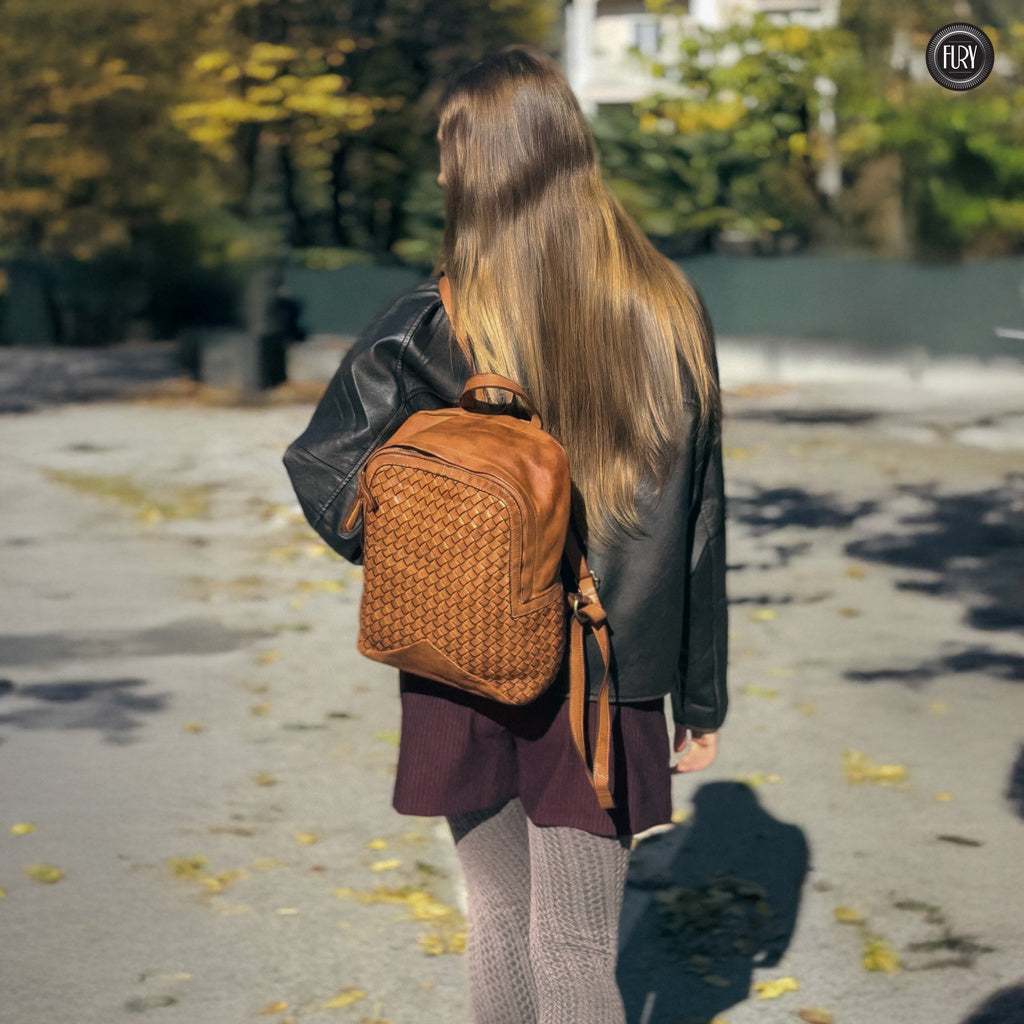 Zaino Arco in pelle intrecciata
